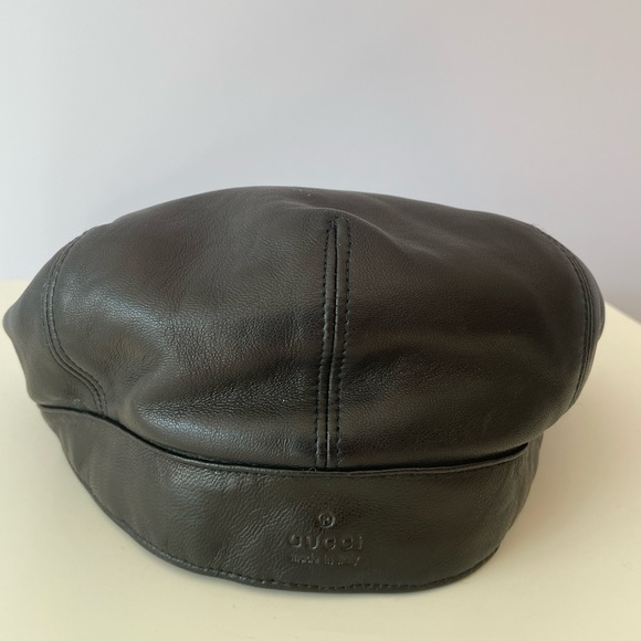 Authentic Gucci soft leather men’s cap pre-owned in excellent condition - Picture 2 of 6